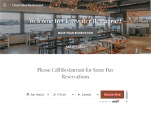 Tablet Screenshot of clearwaterrestaurant.com